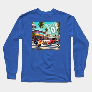 Key West Rooster Long Sleeve T-Shirt